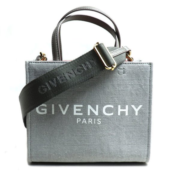 GIVENCHY Handbag Canvas Mini G Stone Grey BB50N0B1FK 099 Women's
